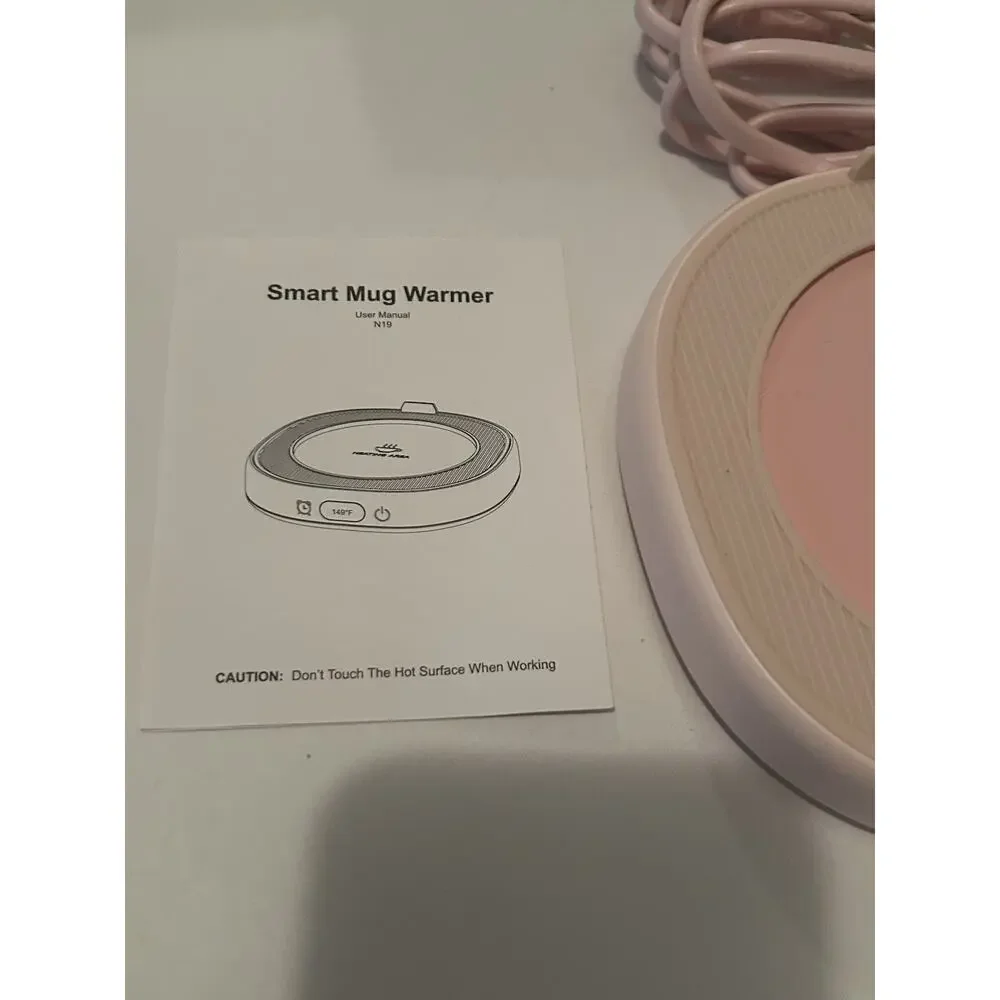 Pink Coffee Mug Warmer Auto Shut Off Electric Warmer Thermostat Coaster